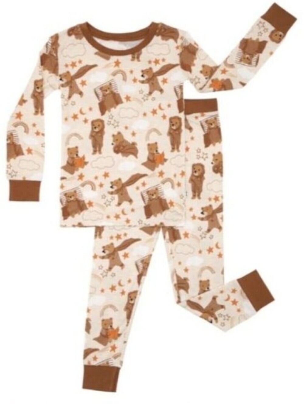 Little Sleepies RETIRED Signature Beary Sleepy Two-Piece Pajama Set 12-18 Months